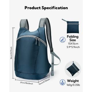 Only-bags.store Ultraleichter faltbarer Rucksack : Kleiner verpackbarer Wanderrucksack Leichter dünner Rucksack Sportlicher Tagesrucksack  