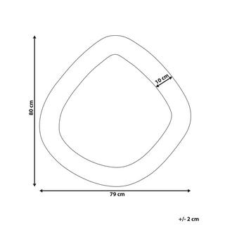 Beliani Wandspiegel aus Bouclé Retro EPIRY  
