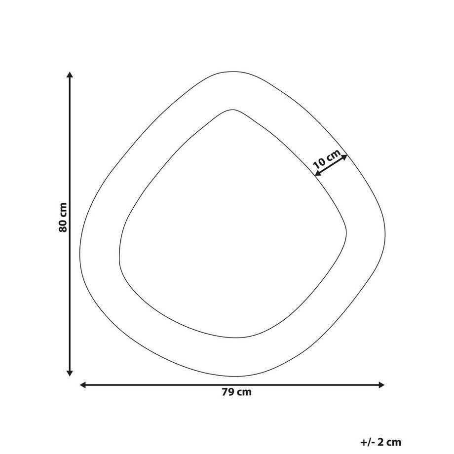 Beliani Wandspiegel aus Bouclé Retro EPIRY  