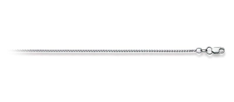 Image of Collier Zopf Weissgold 750, 1.1mm, 38cm Damen Silber 38cm