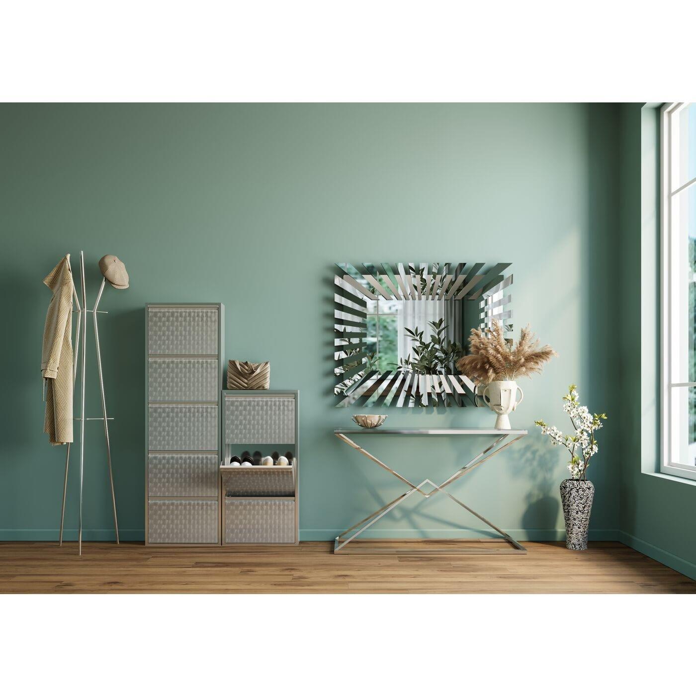 KARE Design Meuble à chaussures Caruso 3 pièces argent/flexible  