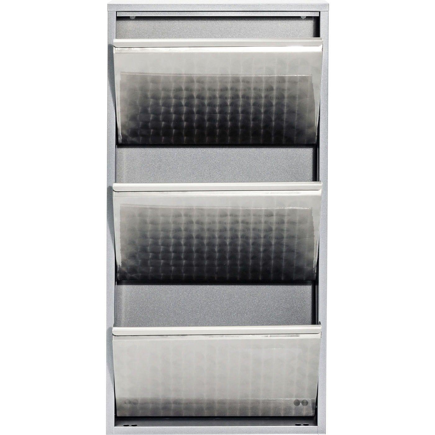 KARE Design Scarpiera Caruso 3 pezzi argento/flessibile  
