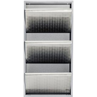 KARE Design Meuble à chaussures Caruso 3 pièces argent/flexible  