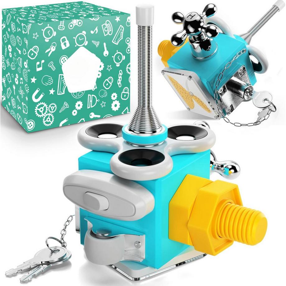 Activity-board  Cubes en bois pour la motricité, une bonne alternative au Busy Board 