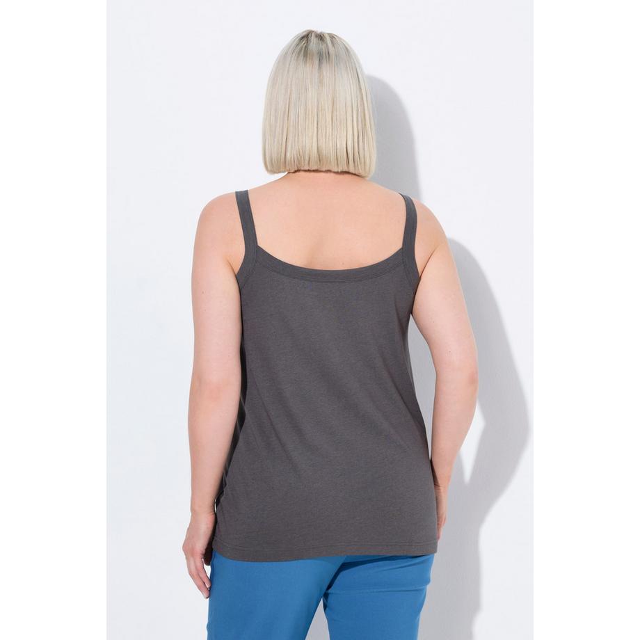 Ulla Popken Spaghettitop Rundhals Ärmellos Modalmix  