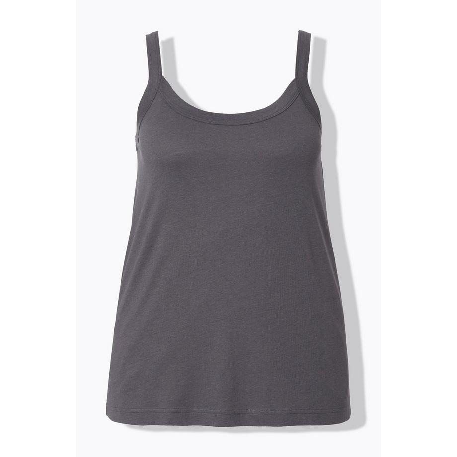 Ulla Popken Spaghettitop Rundhals Ärmellos Modalmix  