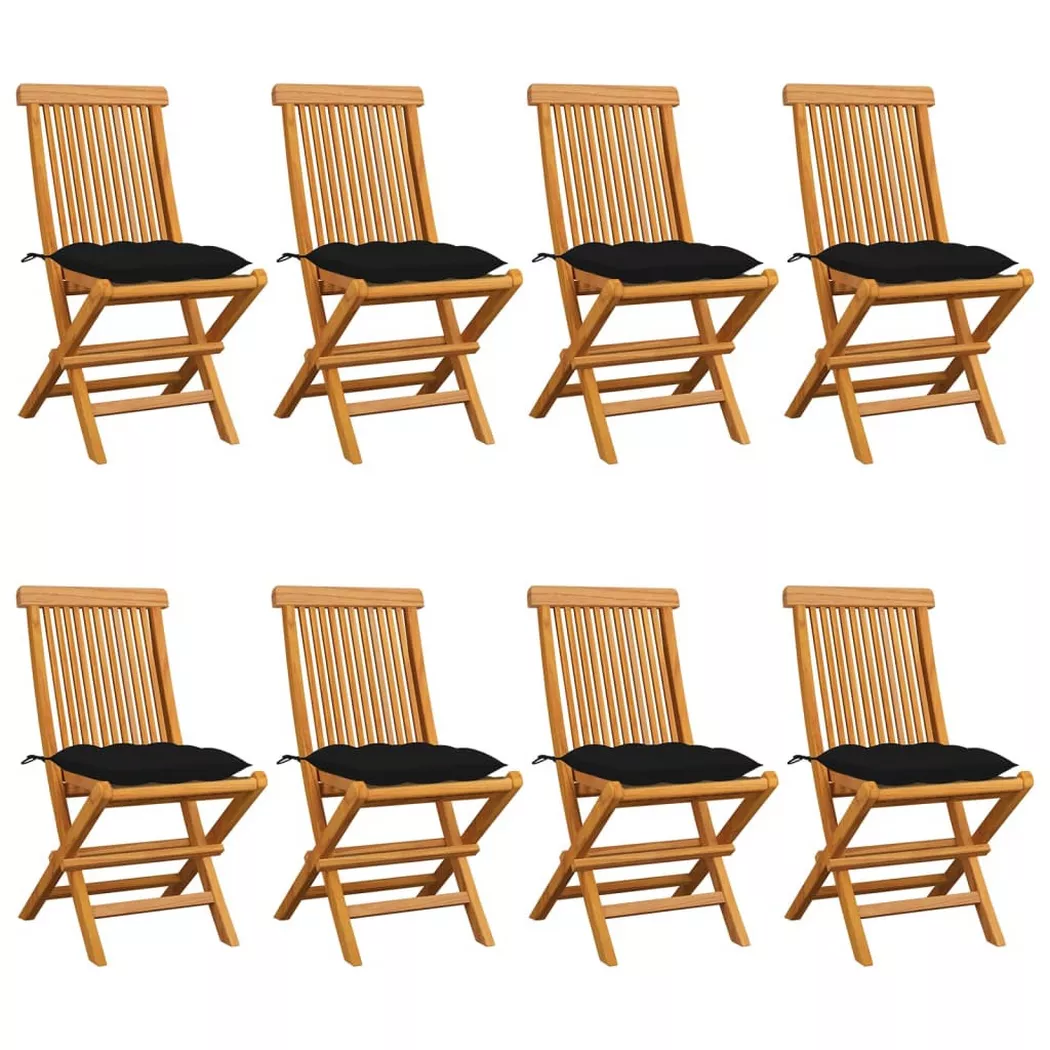 VidaXL - Chaise de jardin bois, One Size, Noir