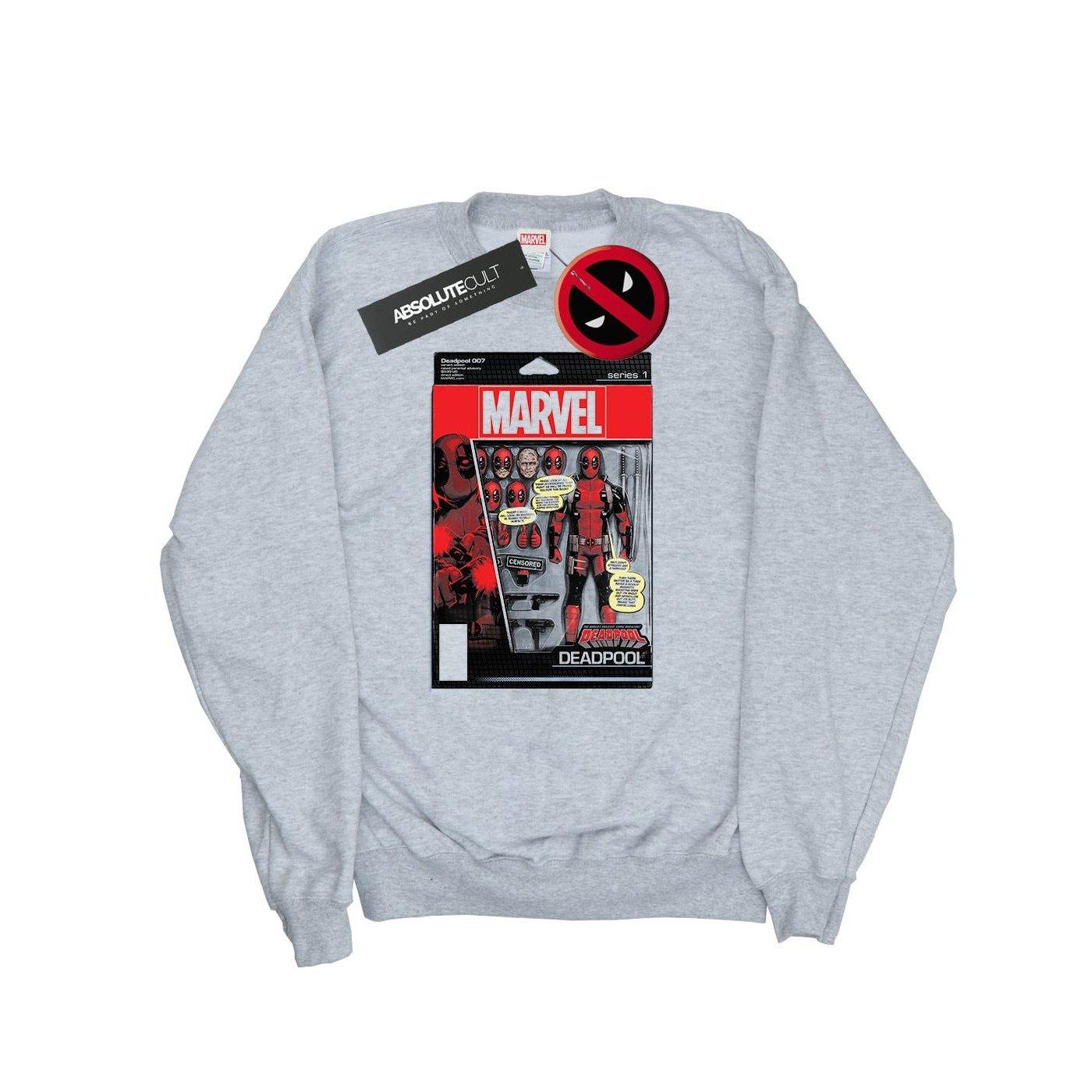 Image of Deadpool Action Figure Sweatshirt Damen Grau XXL