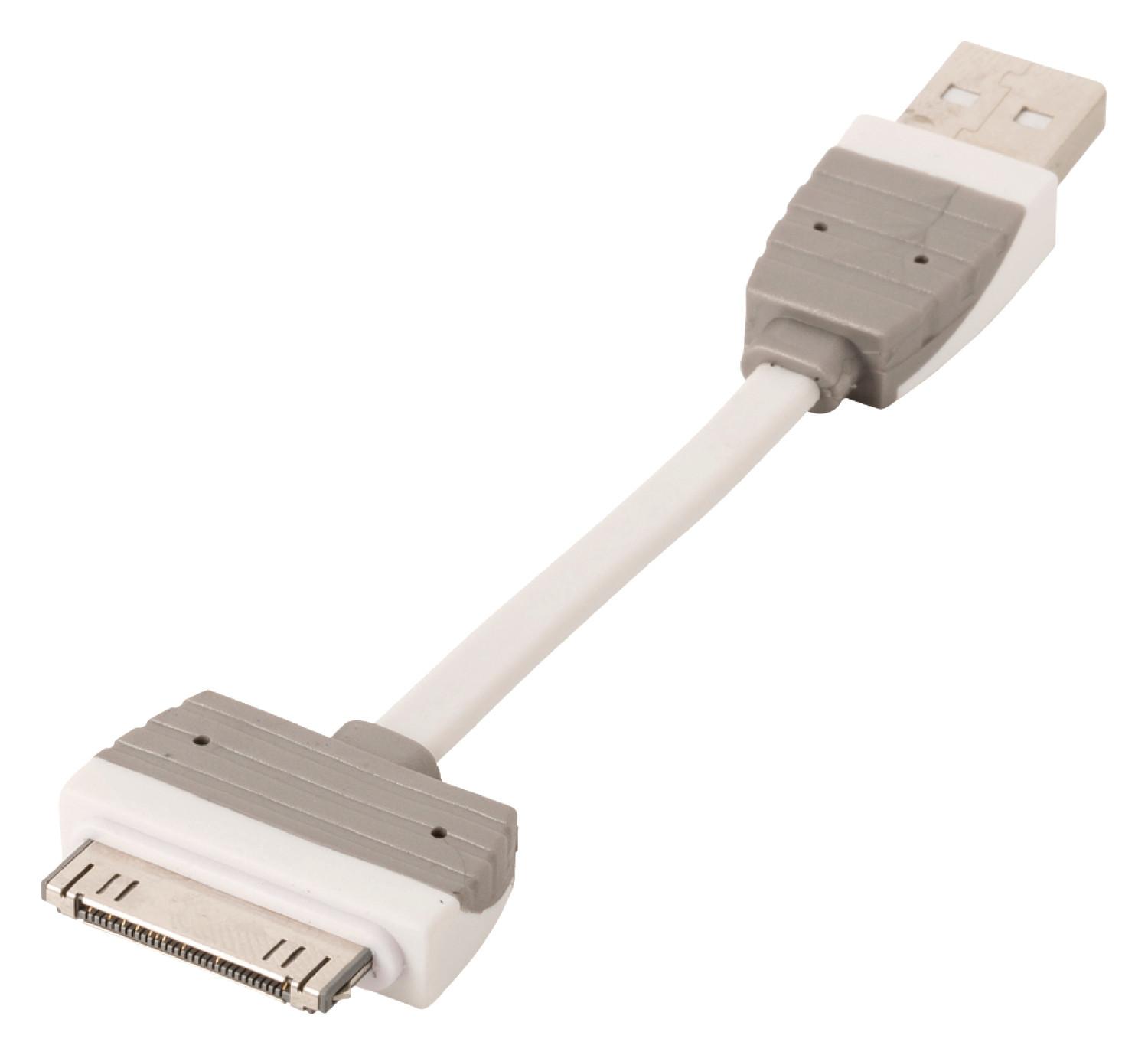 Image of Synchronisations- und Ladekabel Apple Dock 30-Pin - USB A Male 0.10m Weiß