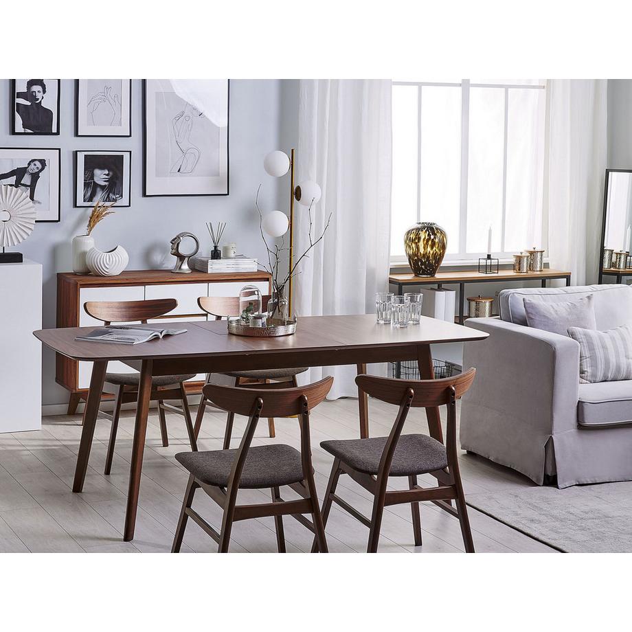 Beliani Tavolo da pranzo estensibile en Fibra a media densità (MDF) Retrò MADOX  