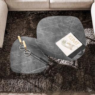 mutoni Table basse Organic Rock (lot de 2)  