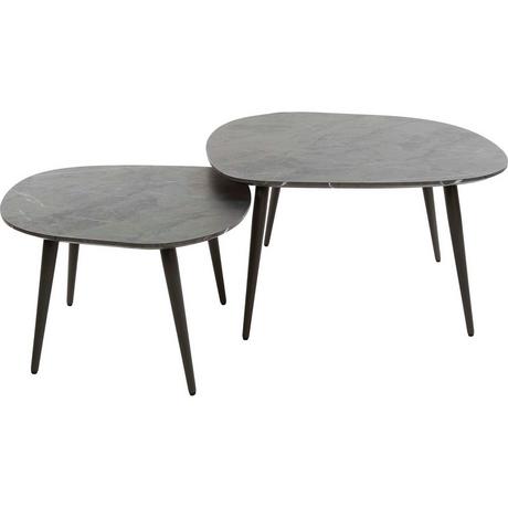 mutoni Table basse Organic Rock (lot de 2)  