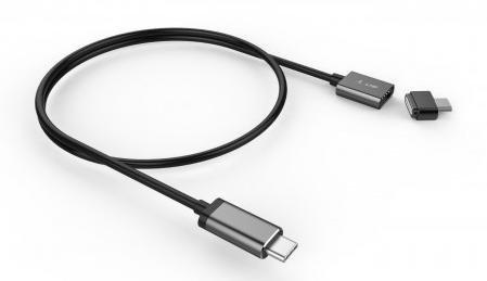 LMP  17083 USB Kabel 1,8 m USB C Grau 