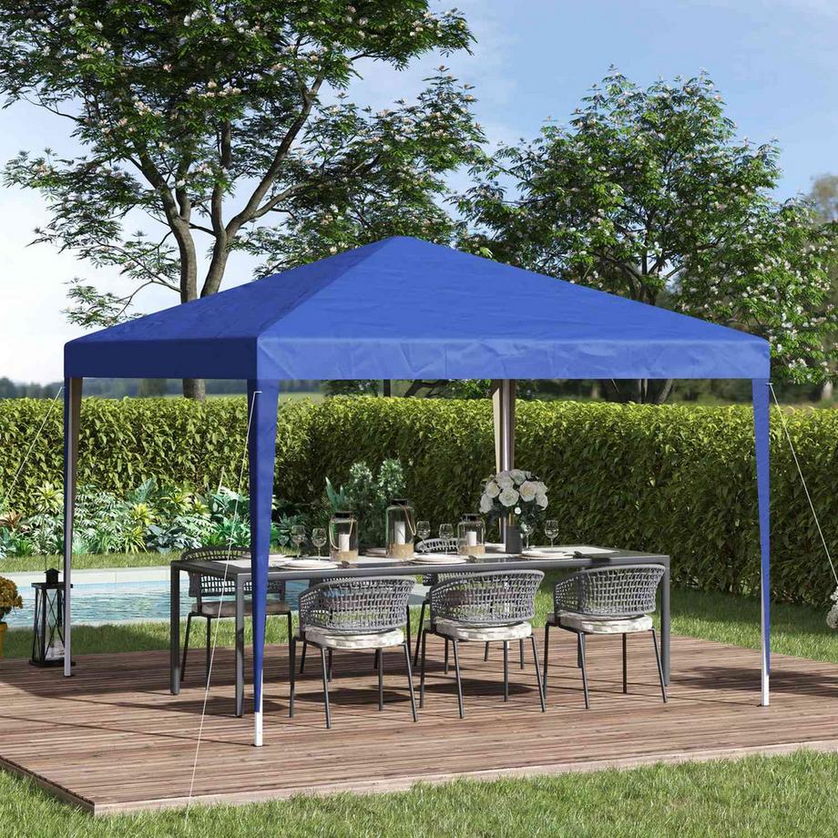 Northio Gazebo circa 3x3m, gazebo pieghevole pieghevole idrorepellente, stabile, resistente all'inverno, protezione UV, tenda per feste pieghevole, tenda da giardino con borsa, gazebo da giardino per campeggio, giardino, blu  