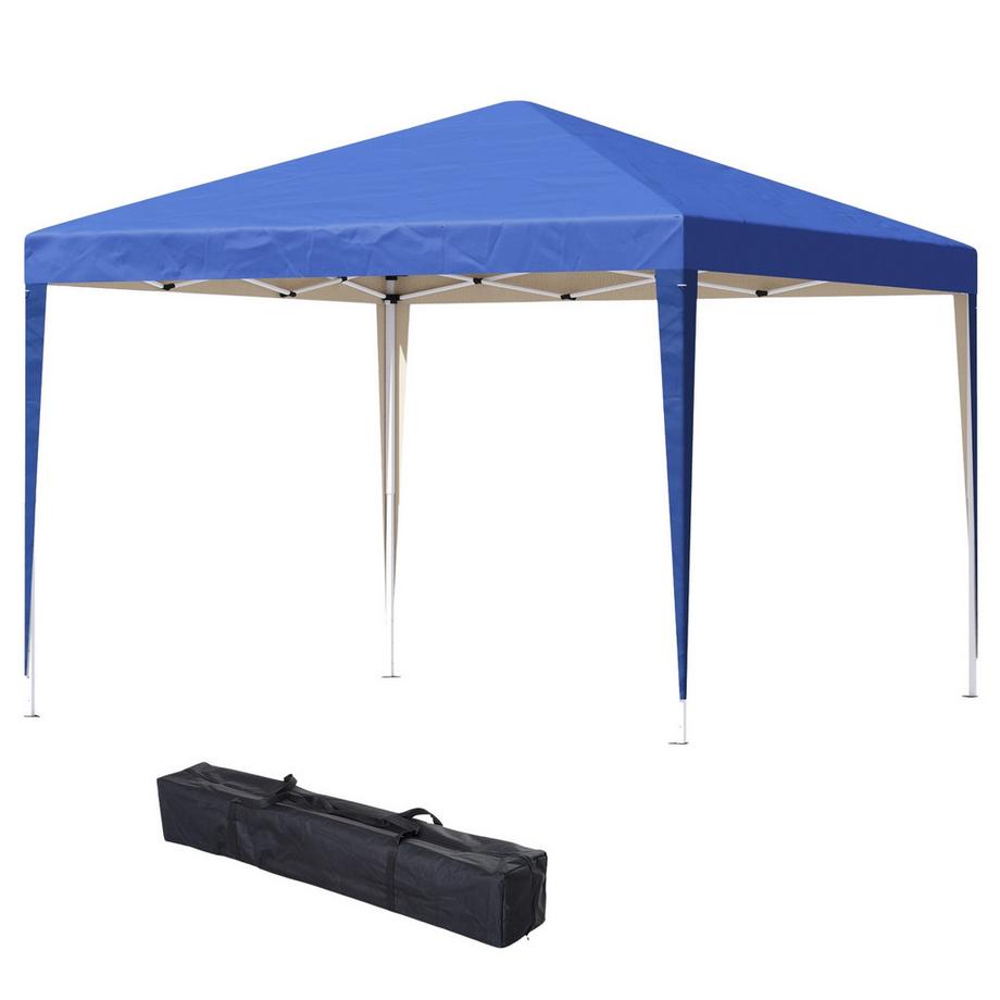 Gazebo circa 3x3m, gazebo pieghevole pieghevole idrorepellente, stabile, resistente all'inverno, protezione UV, tenda per feste pieghevole, tenda da giardino con borsa, gazebo da giardino per campeggio, giardino, blu