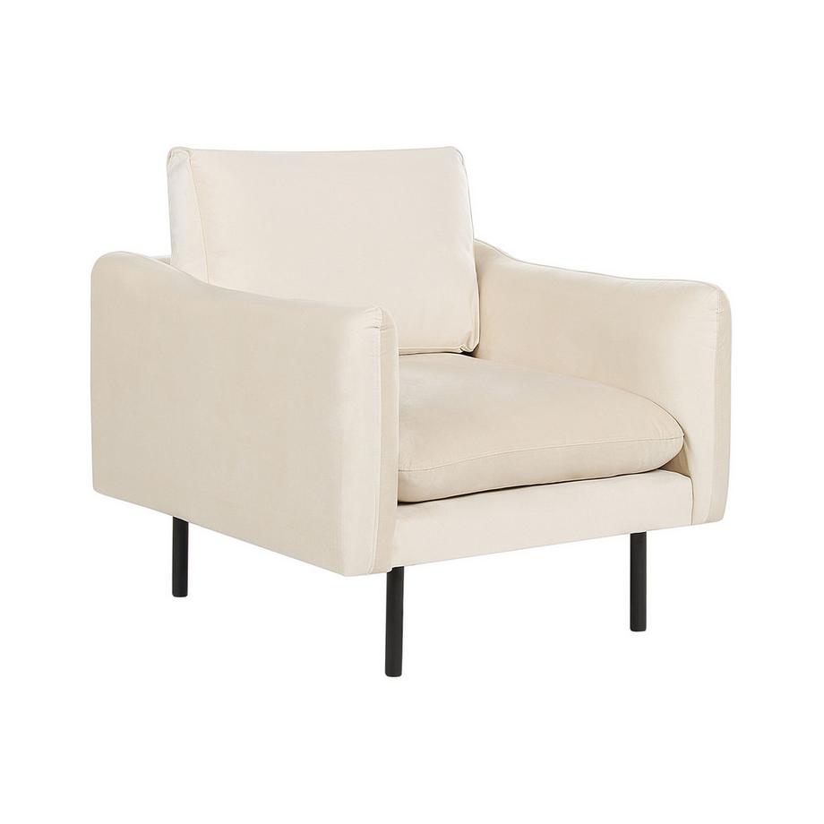Beliani Fauteuil en Velours Minimaliste VINTERBRO  