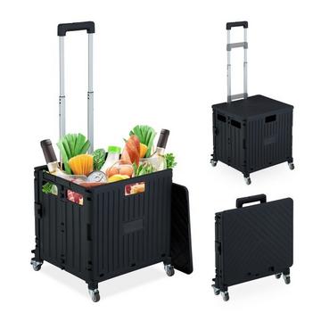 Zusammenklappbarer Einkaufswagen mit Rädern