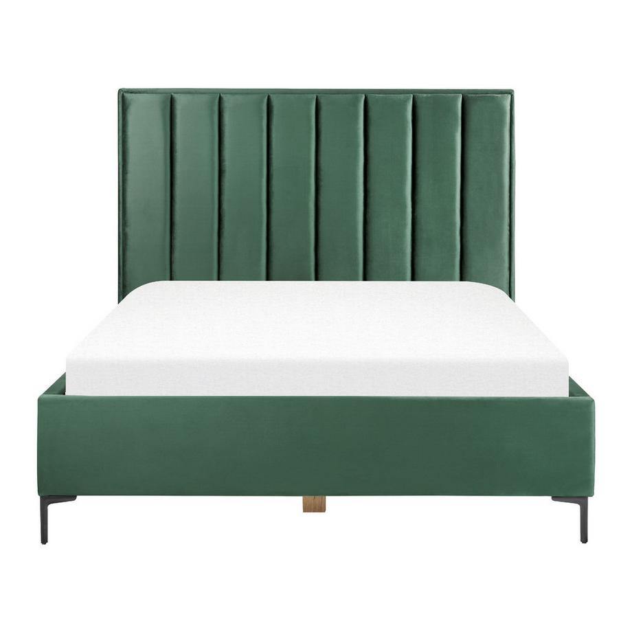 Beliani Letto contenitore en Velluto Glamour SEZANNE  