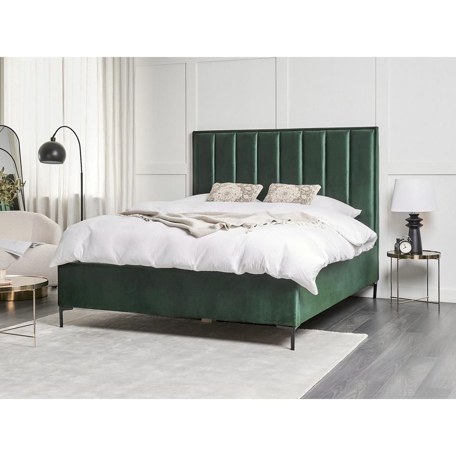 Beliani Letto contenitore en Velluto Glamour SEZANNE  