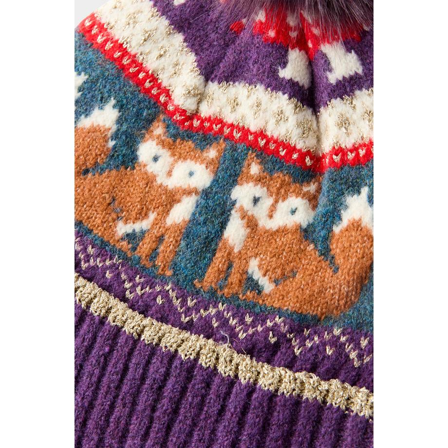 Joe Browns Bonnet à Pompon Renard Fair Isle  