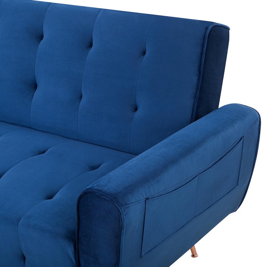 Beliani Schlafsofa aus Samtstoff  SELNES  