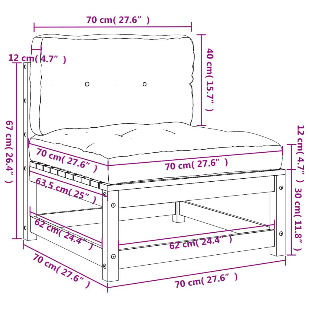 VidaXL Canapé de jardin bois de pin  