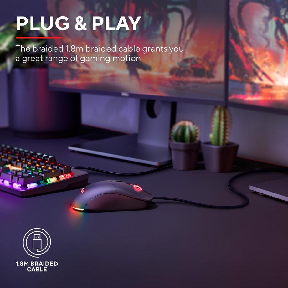Trust  GXT 981 Redex Gaming-Maus RGB 