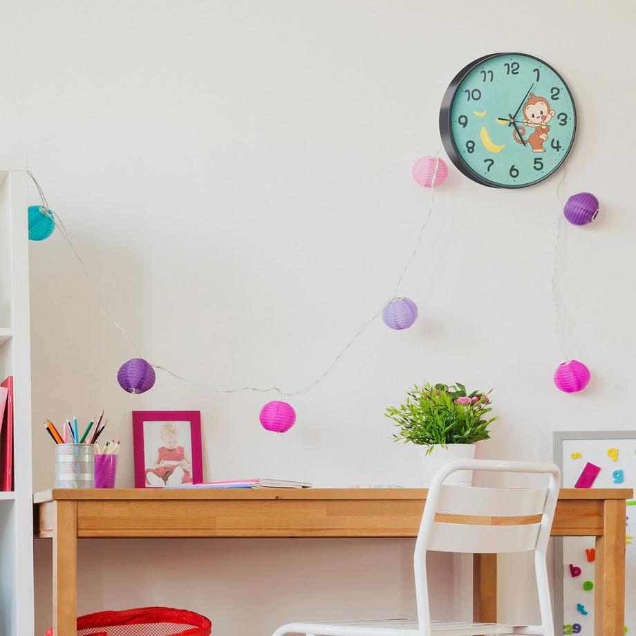 B2X Horloge murale Singe pour enfants  
