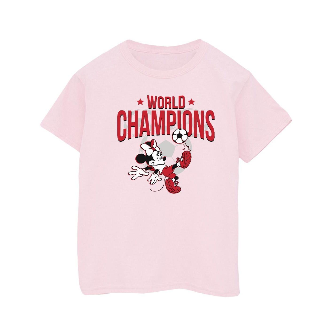 Image of Minnie Mouse World Champions Tshirt Jungen Pink 128