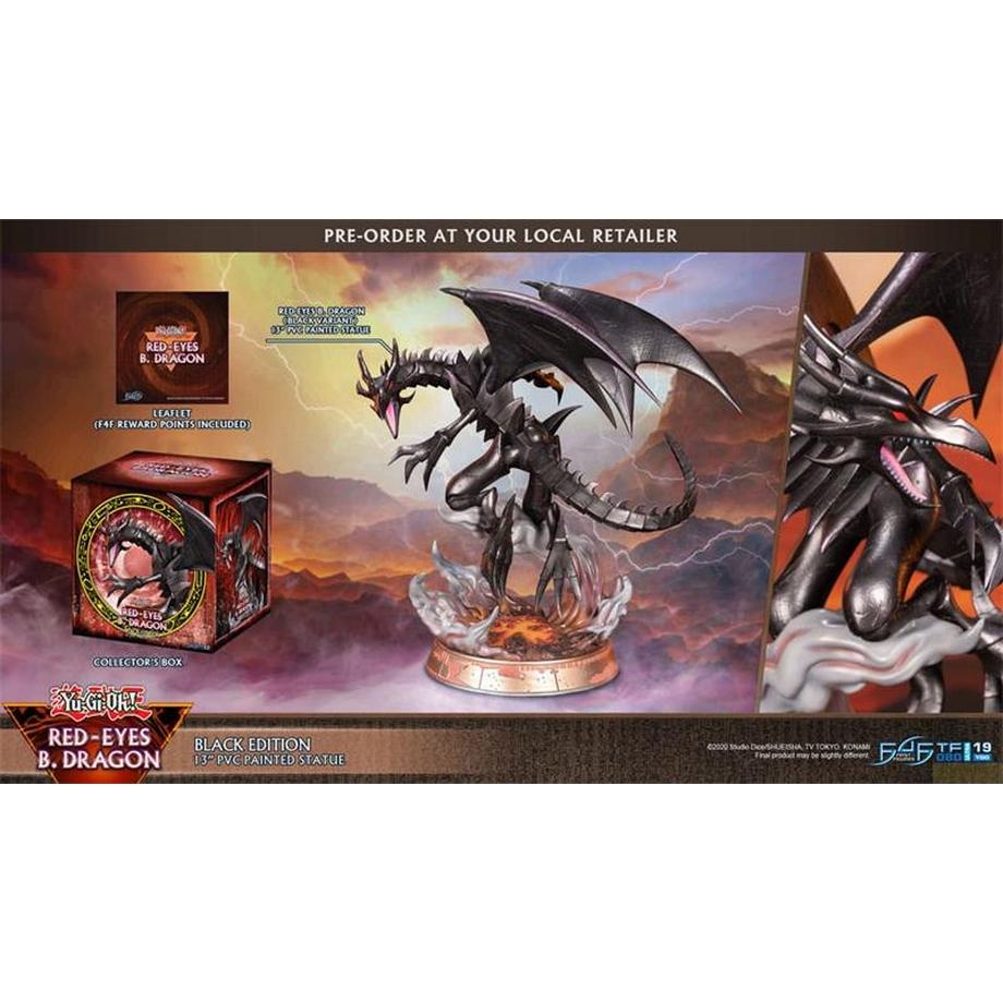 First 4 Figures  ST Yu-Gi-Oh! Red-Eyes B.Dragon Black Edition 33cm 