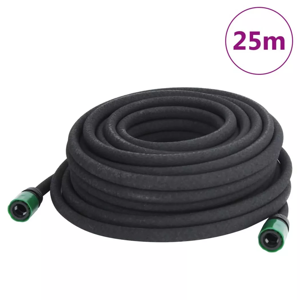 VidaXL - tubo di irrigazione Gomma, One Size, Nero