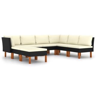 VidaXL Garten-sofa-set poly-rattan  