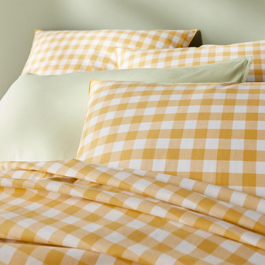La Redoute Intérieurs Veldi Jaune Vichy Carreaux Housse de Couette  