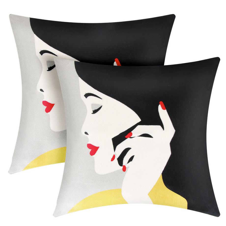Avizar Lot 2 Housses de Coussin Art Orbella  