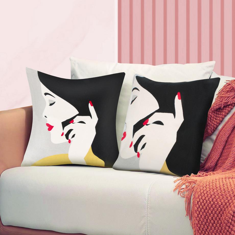 Avizar Lot 2 Housses de Coussin Art Orbella  