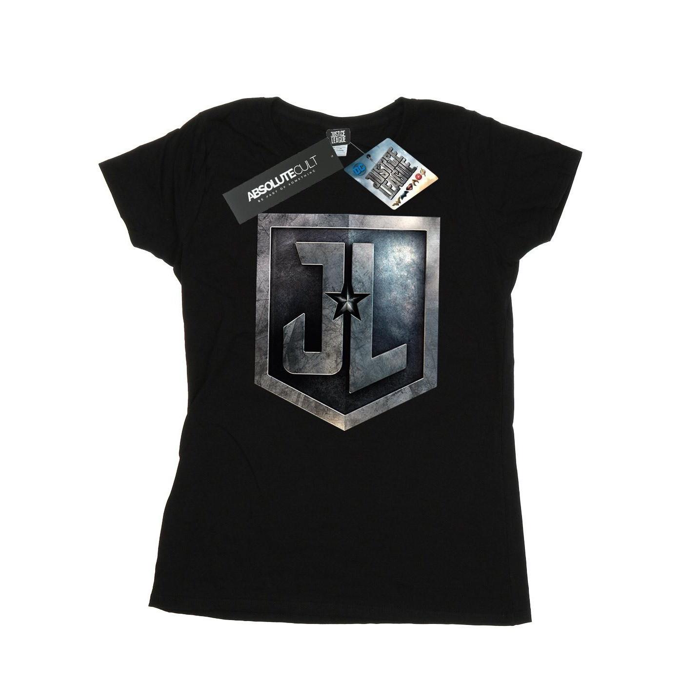 Image of Justice League Movie Shield Tshirt Damen Schwarz XXL