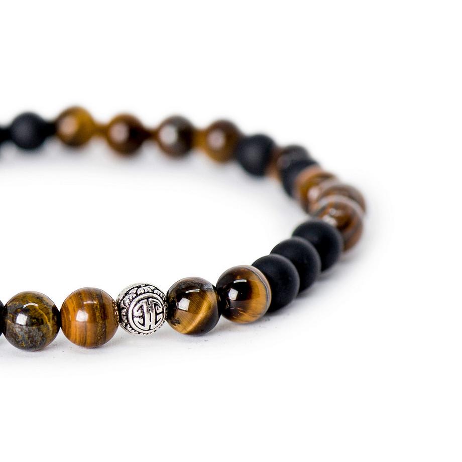 Balibay  Timeo  Armband mit Tigeraugen & Onyx und Silber 