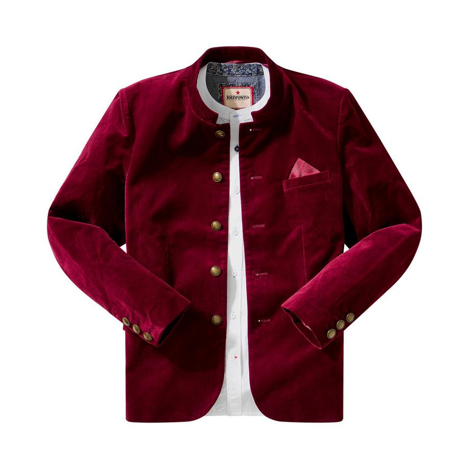 Joe Browns Veloursjacke Nehru-Kragen  