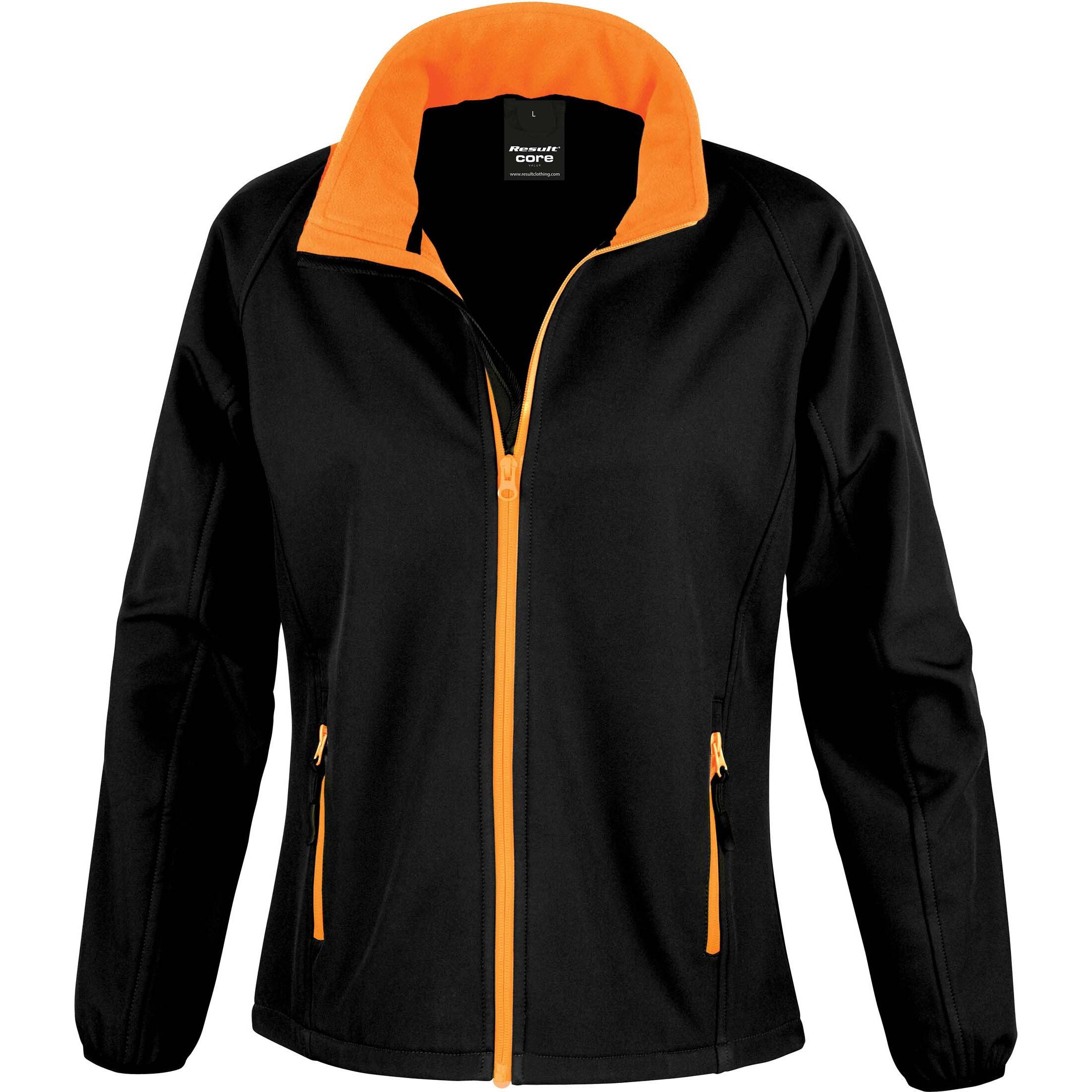Image of Jacke Softshell Printable Unisex Schwarz / Orange XL