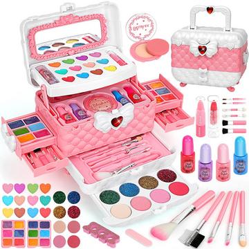 Trousse de maquillage pour enfants jouet, trousse de maquillage lavable pour enfants Trousse de maquillage