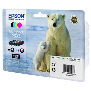 EPSON  Polarbär Multipack, 26XL Claria Premium (C/M/Y/K) 