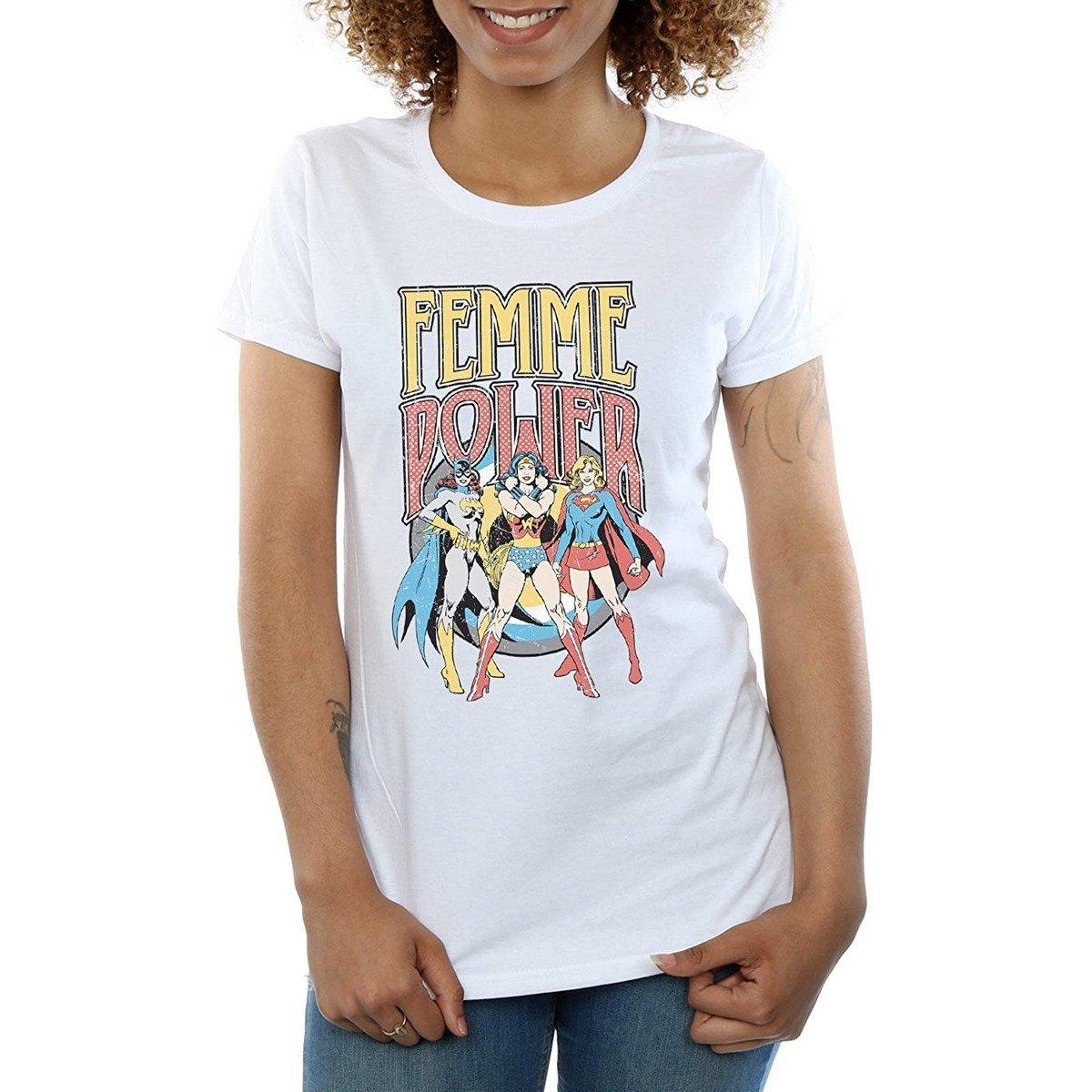 Image of Femme Power Tshirt Damen Weiss 3XL