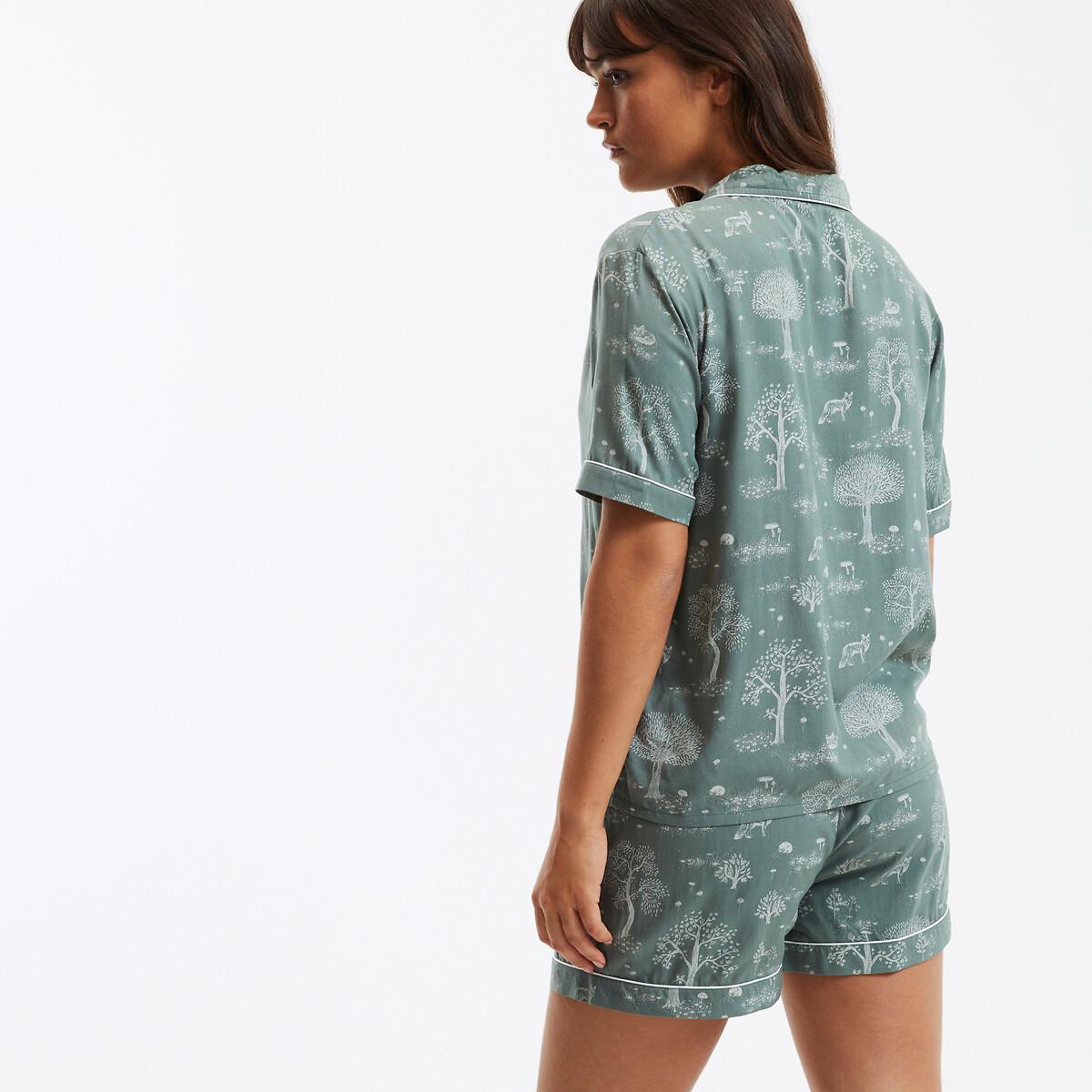 La Redoute Collections  Kurzpyjama mit Naturprint 