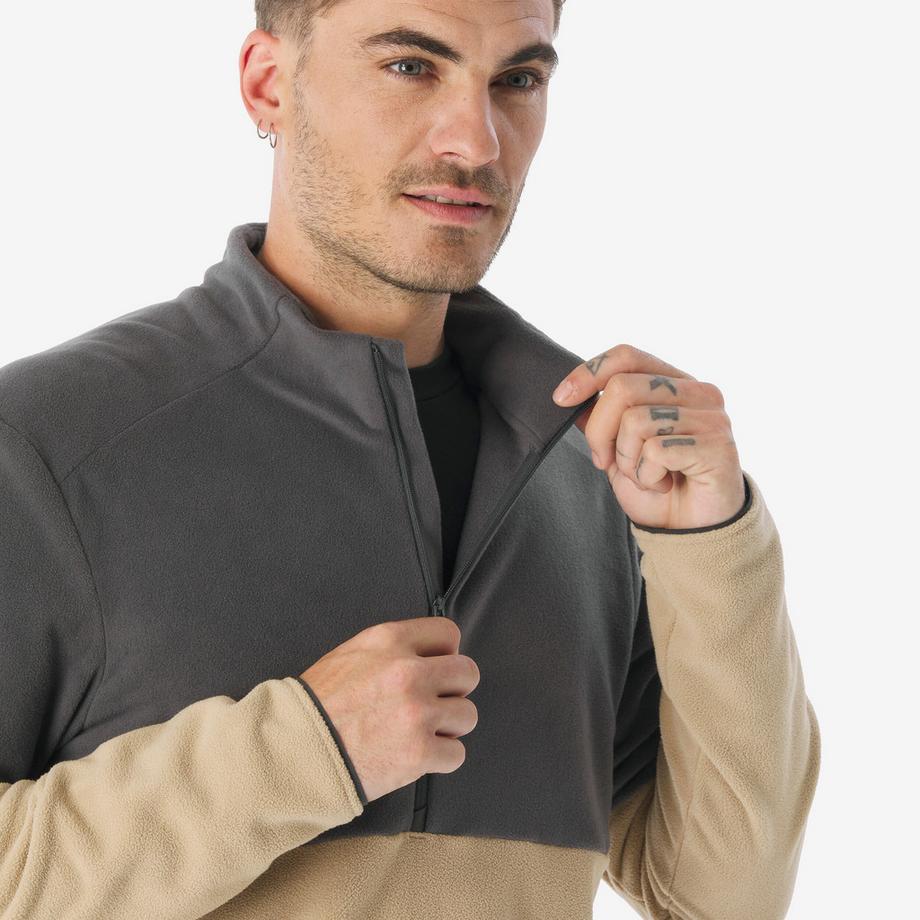 QUECHUA Fleecepullover Half Zip Wandern  