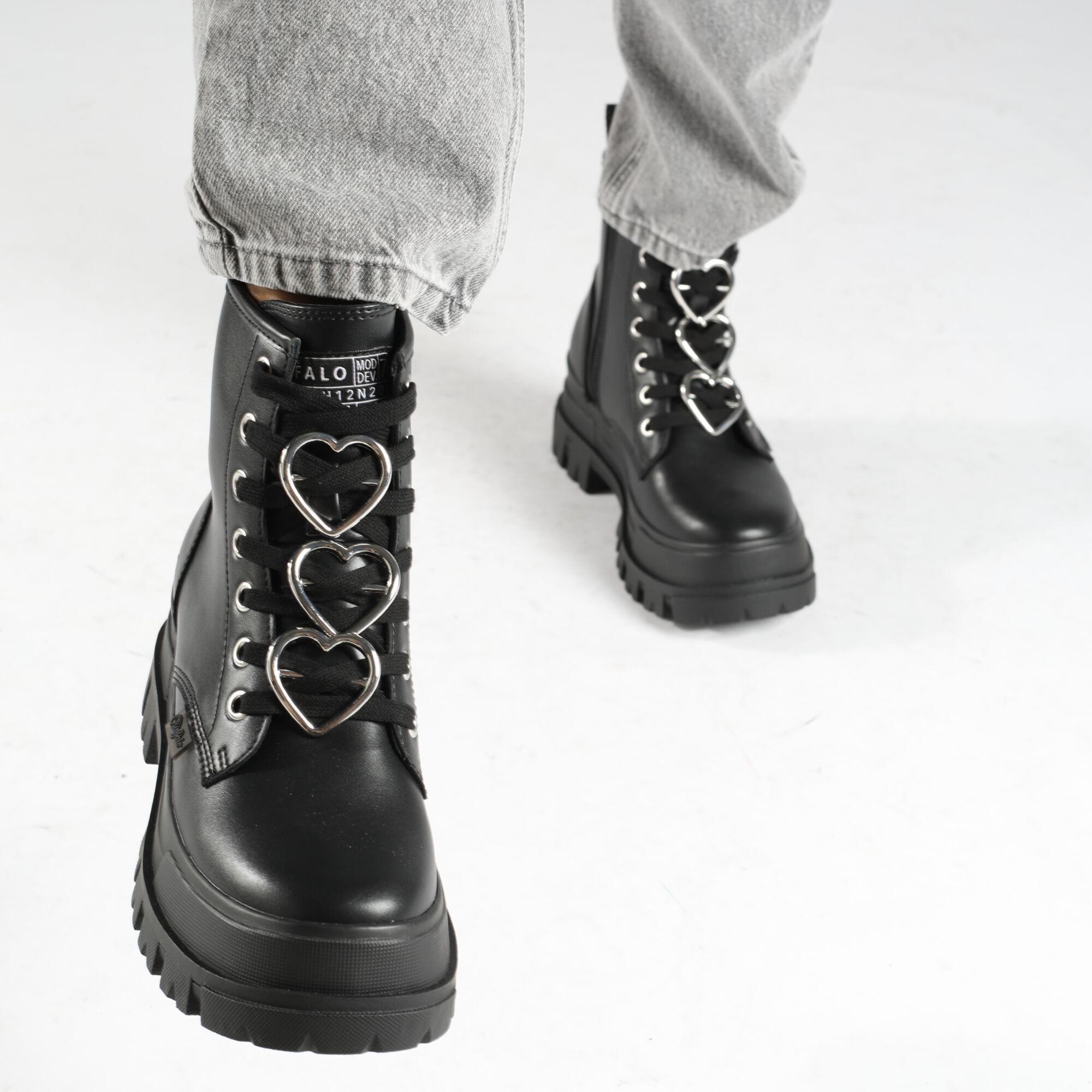 Buffalo  Scarponcini da donna Buffalo Aspha Rld Heart - Vegan Box 