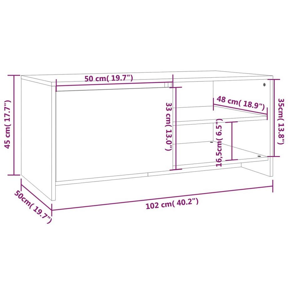 VidaXL Table basse bois d'ingénierie  