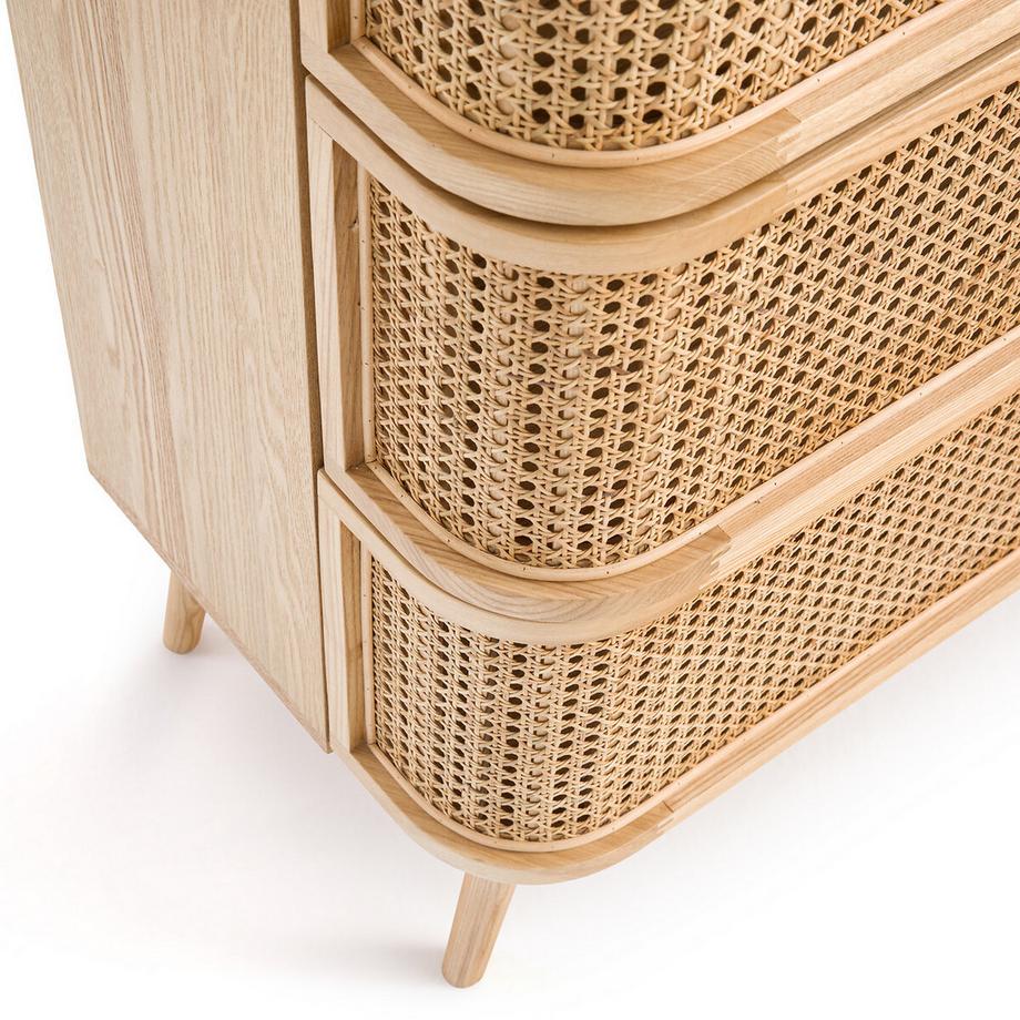 La Redoute Intérieurs Kommode Laora mit 4 Rattanschubladen  