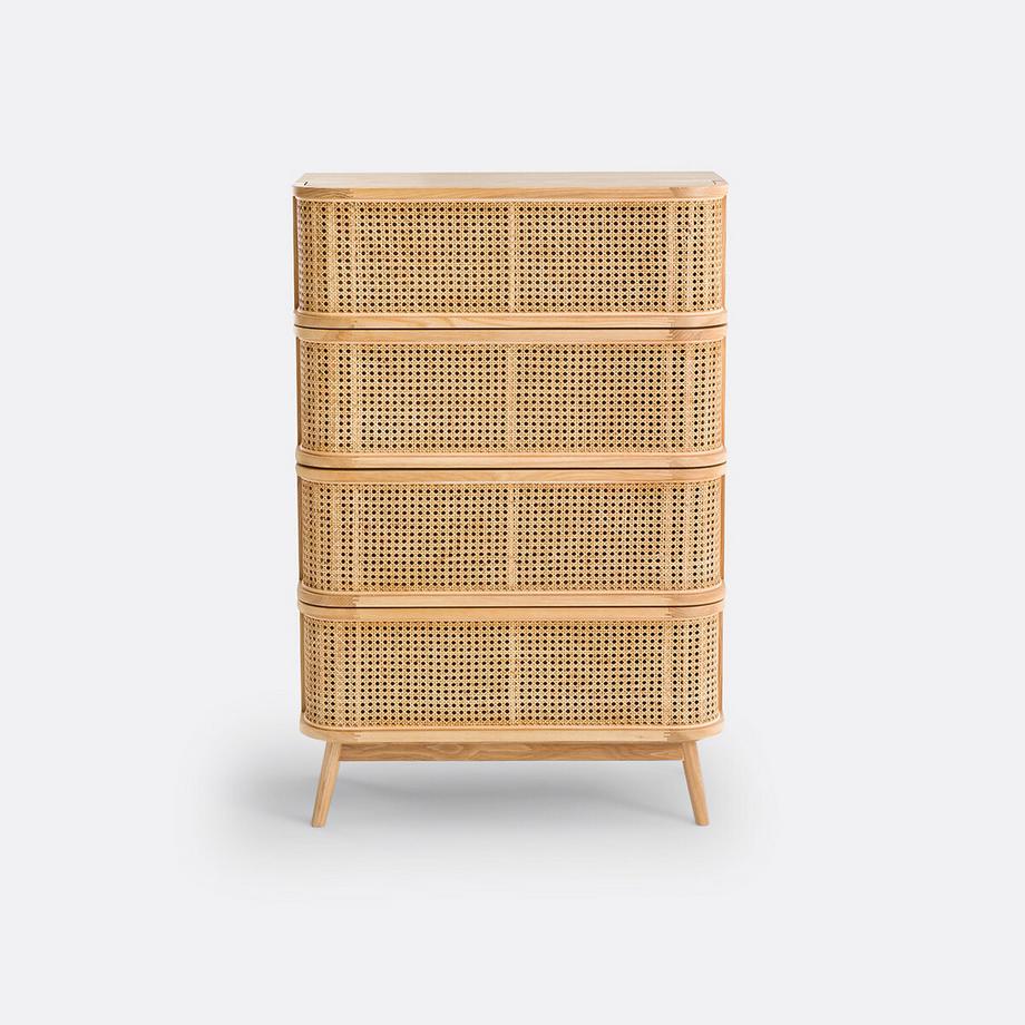 La Redoute Intérieurs Kommode Laora mit 4 Rattanschubladen  