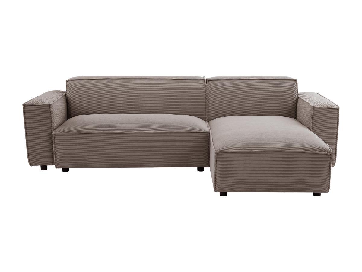 PASCAL MORABITO Ecksofa - Ecke wechselbar - Cord - Grau - BORORE  