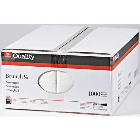 QUALITY QUALITY Brunch Servietten 992262 weiss 1000 Stück  